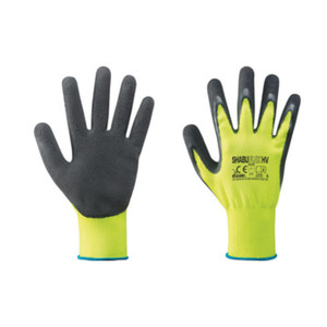 Gants en nylon/tissu ajouré jaune fluo/noir Taille 10 - Product Image 2