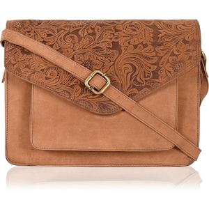Sac à bandoulière pour femme en cuir de vache véritable, élégant sac à main texturé - Product Image 1