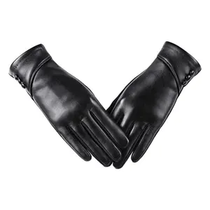 High Quality Custom OEM Womens Winter Leather Gloves Wool Lined Outdoor Windproof Warm Suede Fashion Gloves