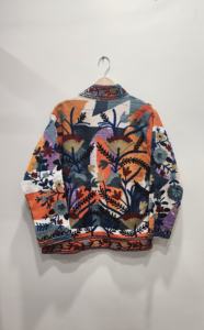 Veste d'hiver courte unisexe décontractée vintage en broderie Suzani, lavée à la pierre, brodée, style bohème, rembourrage en coton, col floral - Product Image 2