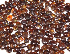 พลอยอะเกตทรงหลังเบี้ยออร์แกนิก100% ไฟเม็กซิกันธรรมชาติสำหรับทำและตกแต่งเครื่องประดับ - Product Image 3