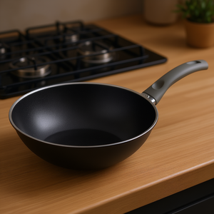 Wok Antiadherente de Aluminio LAZISE de 28 cm con 1 Asa, Compatible con Ballarini, Color Negro 1008454 - Product Image 3