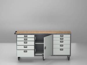 Professional Automotive <b>Tool</b> Cabinet Workstation with Modular Knock-down Design 10 Drawers OEM Customizable <b>Rolling</b> Workbench - Product Image 4