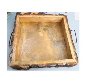 Bandeja de madera de granja rústica para Cocina Casera para servir alimentos, bebidas o mostrar la idea de regalo perfecta-MOQ 100PCs - Product Image 4