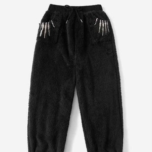 Custom Manufacturer's Unisex 2-Piece Plain Fleece Cotton <b>Sherpa</b> Fleece Trousers OEM Embroidered <b>Jogger</b> Sports Sweatpants Sets - Product Image 3