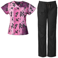 Uniforme médical imprimé par sublimation Ensemble de blouses pour femmes Blouses douces et extensibles Soins infirmiers Service de santé Blouses d'hôpital d'été