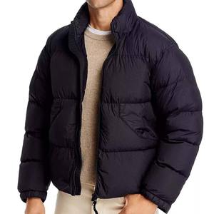 Vente en gros personnalisée de haute qualité Rembourrage à capuche amovible pour l'hiver Veste décontractée pour hommes Tissu d'hiver de couleur noire - Product Image 5