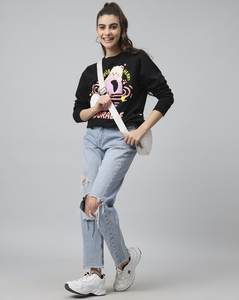 Sweat-shirt à imprimé graphique Style High Street pour femmes Coupe ample Respirant Anti-rétrécissement Durable Fabricant OEM Inde Hiver - Product Image 6
