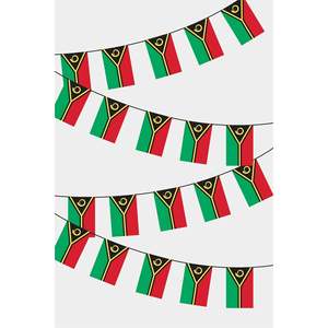 Guirlande de drapeaux rectangulaires de Vanuatu, techniques d'impression numérique pour la graphisme - Product Image 1