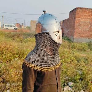 The Yarm HELMET ยุคไวกิ้งศตวรรษที่10th ทำจากเหล็กอ่อนแข็งหนา2.5มม. พร้อม aventail เพื่อการฟื้นฟูที่ดีที่สุด - Product Image 6