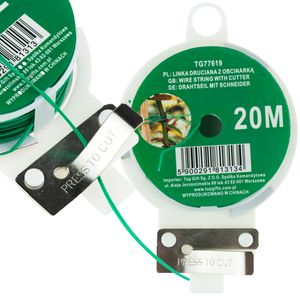 TG77619 Alambre de Jardín DIY con Cortador, Cuerda de Plástico de 20m para Cuidado del Jardín - Product Image 1