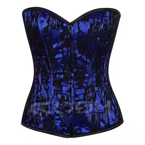 ชุดคอร์เซ็ทผ้าซาตินมีเชือกผูกขนาดพลัสไซส์พร้อมซิปด้านหน้า - Product Image 1