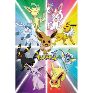 Póster de Lona de Pokémon de Estilo Moderno con la Evolución de Eevee para Decoración de Pared - Product Image 2