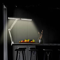 Lámpara LED con Abrazadera al por Mayor, Lámpara de Escritorio LED Blanca de 15 W con Brazo Oscilante Ajustable, Lámpara de Arquitecto, 3CCT, Puerto USB-A, Luz de Escritorio
