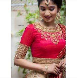 Indian Red Color Trendy Festival Wear Designer kanjivaram Style Lehenga Choli con blusa Jari Work Ethnic Exclusive Wear Mujeres - Product Image 5