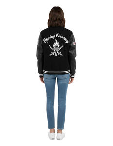 Chaquetas universitarias para hombres y mujeres, chaqueta bomber de manga de cuero de cuerpo de lana ligera, ropa de abrigo informal de estilo retro Letterman 2025 - Product Image 6