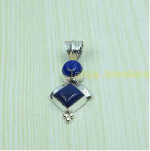 Collier avec pendentif en lapis-lazuli bleu naturel, pendentif en argent sterling 925, grand bijou en lapis-lazuli, cadeau pour femme - Product Image 5