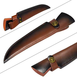 Gaine en cuir forgé professionnel de haute qualité personnalisable OEM pris en charge pour les couteaux de cuisine - Product Image 1