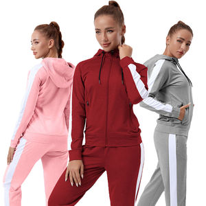 Polyester/Cotton Best Selling Unisex Heavyweight 360g Quick Dry Solid <b>Plus</b> <b>Size</b> Tracksuits 2 Piece <b>Set</b> Sports <b>Joggers</b> Jacket <b>Set</b> - Product Image 3