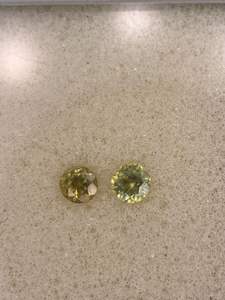 Paire de pierres précieuses sphène naturelle facettées rondes taille brillant, pierres précieuses lâches pour la fabrication de bijoux - Product Image 4