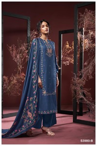 Laine Pashmina Imprimé Travail Manuel Salwar Kameez Catalogue Complet disponible au tarif de gros collection hiver - Product Image 3