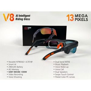 Gafas Inteligentes V8 para Ciclismo, 4K Ultra HD, WiFi6, Audio de Oído Abierto, Transición IA, Gafas Deportivas para Exteriores - Product Image 2