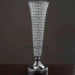 Trendy Pattern Arrival Gold Plated Superior Quality Metal Made <b>Trumpet</b> Flower Vase Wedding Decoration Accessories From India - Product Image 5