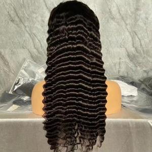 Perruque bouclée birmane profonde du Vietnam brute sans colle perruques en cheveux dentelle Full HD comprenant une vague profonde vague naturelle droite vierge transparente - Product Image 1