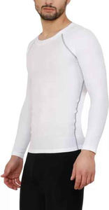 T-shirt de compression à manches longues pour hommes, vêtements de sport respirants, grande taille pour la course à pied, le jogging - Product Image 3