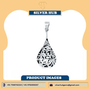 Pendentif simple en argent sterling 925 fait à la main, bijoux pour le jour du mariage, fabricant de design unique, fournisseurs de boutique en ligne - Product Image 5