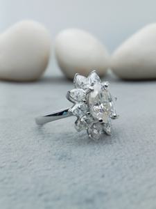 แหวนแต่งงานสไตล์บาแกตต์ประดับเพชรธรรมชาติหรูหรา10K 18K ประดับทองสำหรับวันครบรอบงานปาร์ตี้ฮิปฮอปคลาสสิก - Product Image 3