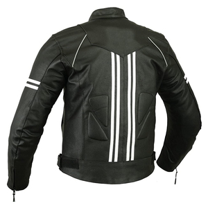 Chaqueta de cuero genuino para carreras de motos de invierno para hombre de alta calidad - Product Image 2
