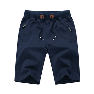 OEM Logo personnalisé Broderie Conception imprimée Sports d'été pour hommes Shorts de course Pantalon de plage-Grand coton Shorts d'été solide décontracté - Product Image 4