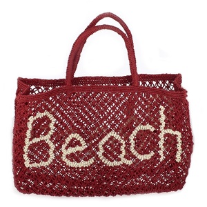 Bolso de mano de ganchillo de yute ecológico de estilo bohemio 2025, diseño abierto de caramelo de tendencia del fabricante indio para viajar a la playa - Product Image 5