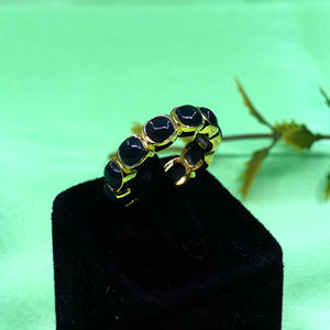 Party Wear Bijoux en argent sterling 925 plaqué or Pierre précieuse spinelle noire Les femmes portent une bague classique - Product Image 5