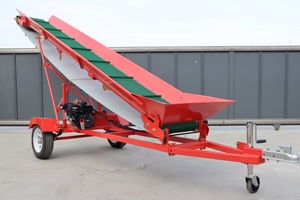 Transportador de correa movible ATV con <span class=keywords><strong>rueda</strong></span> <span class=keywords><strong>Jockey</strong></span> para leña 3m de altura 6.5hp arrancador de retroceso Transportador de correa de leña - Product Image 5