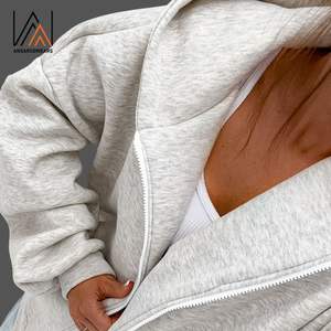 Sudadera gótica de seda impermeable de gran tamaño para mujer, capucha antiarrugas estampada, bolsillo frontal para invierno, Otoño, ropa de calle informal - Product Image 5