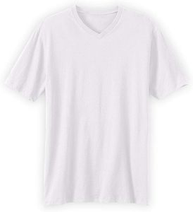 เสื้อยืดผู้ชายคอวี แขนสั้น ทรงโอเวอร์ไซส์ ผ้าฝ้ายออร์แกนิคเนื้อหนัก ระบายอากาศได้ดี เป็นมิตรต่อสิ่งแวดล้อม แบบเรียบหรู สำหรับขายส่ง - Product Image 1