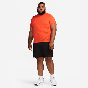 Tissu Jersey doux et lisse décontracté coupe Standard bandeau côtelé 100% Polyester équipe Orange T-Shirt de Fitness pour hommes - Product Image 6