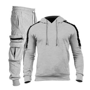 ชุดวอร์มผ้าคอตตอนสำหรับผู้ชายชุดวอร์ม2ชิ้นแบบมีซิปสำหรับฤดูหนาว - Product Image 1