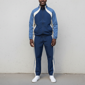 Chaqueta Cortavientos de Satén Suave y Cómoda para Invierno con Costuras Personalizadas y Cremallera, y Pantalones Holgados de Nailon, Conjunto Deportivo Informal - Product Image 6