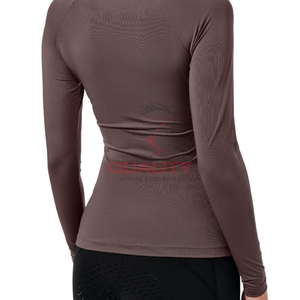 Camiseta atlética Ecuestre para mujer, transpirable, que absorbe la humedad, tela elástica ligera, ajuste elegante y duradero - Product Image 3