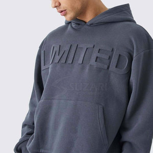 เสื้อฮู้ดลายนูนสำหรับผู้ใหญ่เสื้อมีฮู้ดลำลองดีไซน์ตามสั่ง - Product Image 3