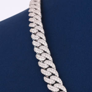 Nouvel arrivage VVS Lab Grown Diamond 20mm Iced Out Cuban Link Chain Collier en argent sterling 925 Hip Hop Mens Jewelry - Product Image 3