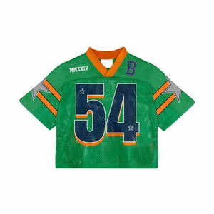 Wholesale <b>High</b> Quality American Retro Football Jersey Custom Streetwear Short <b>Printed</b> Breathable Plus Size Heat-Transfer Jersey - Product Image 2