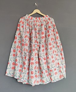 Falda Maxi Bohemia hecha a mano para mujer con estampado floral de algodón y cintura natural transpirable formal de talla grande - Product Image 4