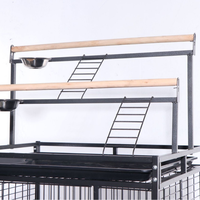 Grande cage de vol et d'élevage de luxe pour perroquets, en fil métallique avec plateau en plastique