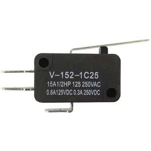 Micro-interrupteurs à levier à charnière longue droite V-152-1C25 - Product Image 1