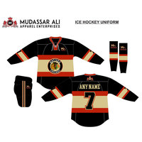 Uniforme de Hockey sobre Hielo Personalizado para Hombre, Tallas Grandes, 100% Poliéster, Secado Rápido, Transpirable, Hecho en Pakistán, en Varias Tallas
