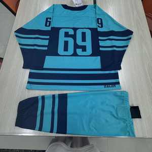 Respirant 100% Polyester Tackle Twill Chemise De Hockey Sur Glace Broderie Personnalisée Logo Patch Hockey Sur Glace Porter Jersey Hockey - Product Image 4